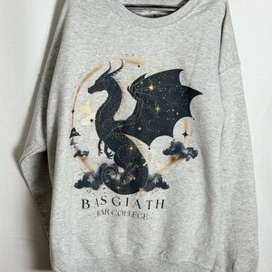 Basgiath War College Dragon Sweatshirt Dark Academia Fantasy Gothic L